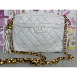 Chanel Lambskin Camera Bag w/Bijoux Chain